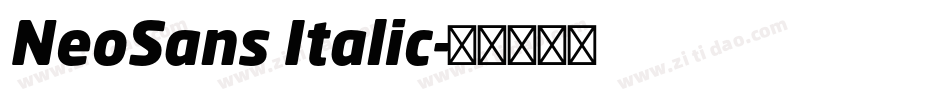 NeoSans Italic字体转换